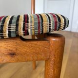 2 teak and velvet chairs - Denmark 50s/60s