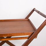 Danish folding teak rolling table, Svend Aage Madsen/Illums Bolhigus.