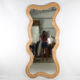 Large "waves" rattan mirror