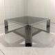 Chrome plated & smoked glass low coffee table 1960’s