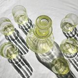 Art Deco liqueur service in opaline