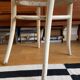 White wooden and canning bistro chair