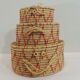 Set de trois panier africain en raphia