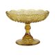 Art Deco Amber Depression Glass Tall Fruit Bowl 17cm
