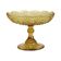 Art Deco Amber Depression Glass Tall Fruit Bowl 17cm