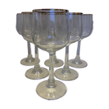 5 Cut crystal wine glasses