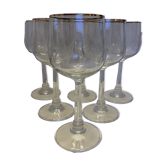 5 Cut crystal wine glasses