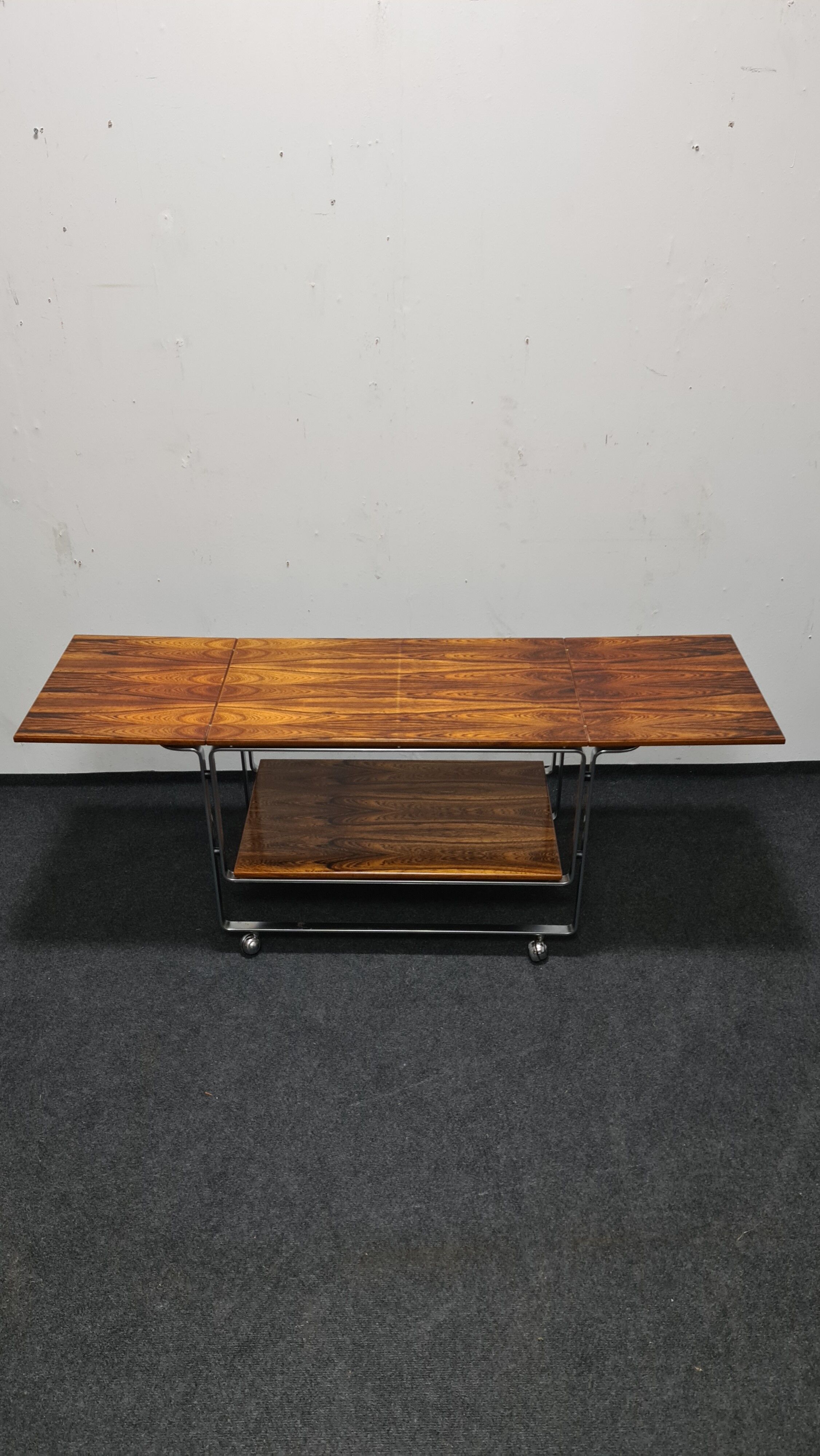 Vintage rosewood side table trolley
