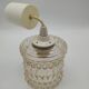 Vintage seventies pendant lamp in pressed molded glass