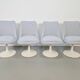 Chaises Tulipe Vintage et Table à Manger dans le style d'Eero Saarinen, années 1970, Ensemble de 5