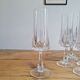 Service of 6 vintage crystal champagne flutes