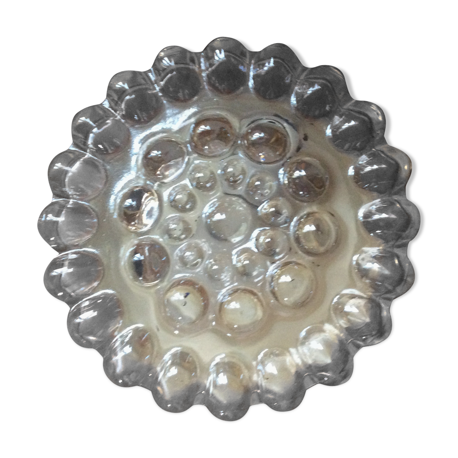 Limburg bubble ceiling light made of vintage amber glass from the 60's and 70's