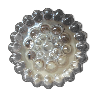 Plafonnier bubble Limburg en verre ambré vintage des années 60-70