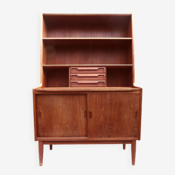 High teak secretary desk by the Larsen brothers, Denmark 1960