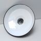 Black enamelled day blind 30cm