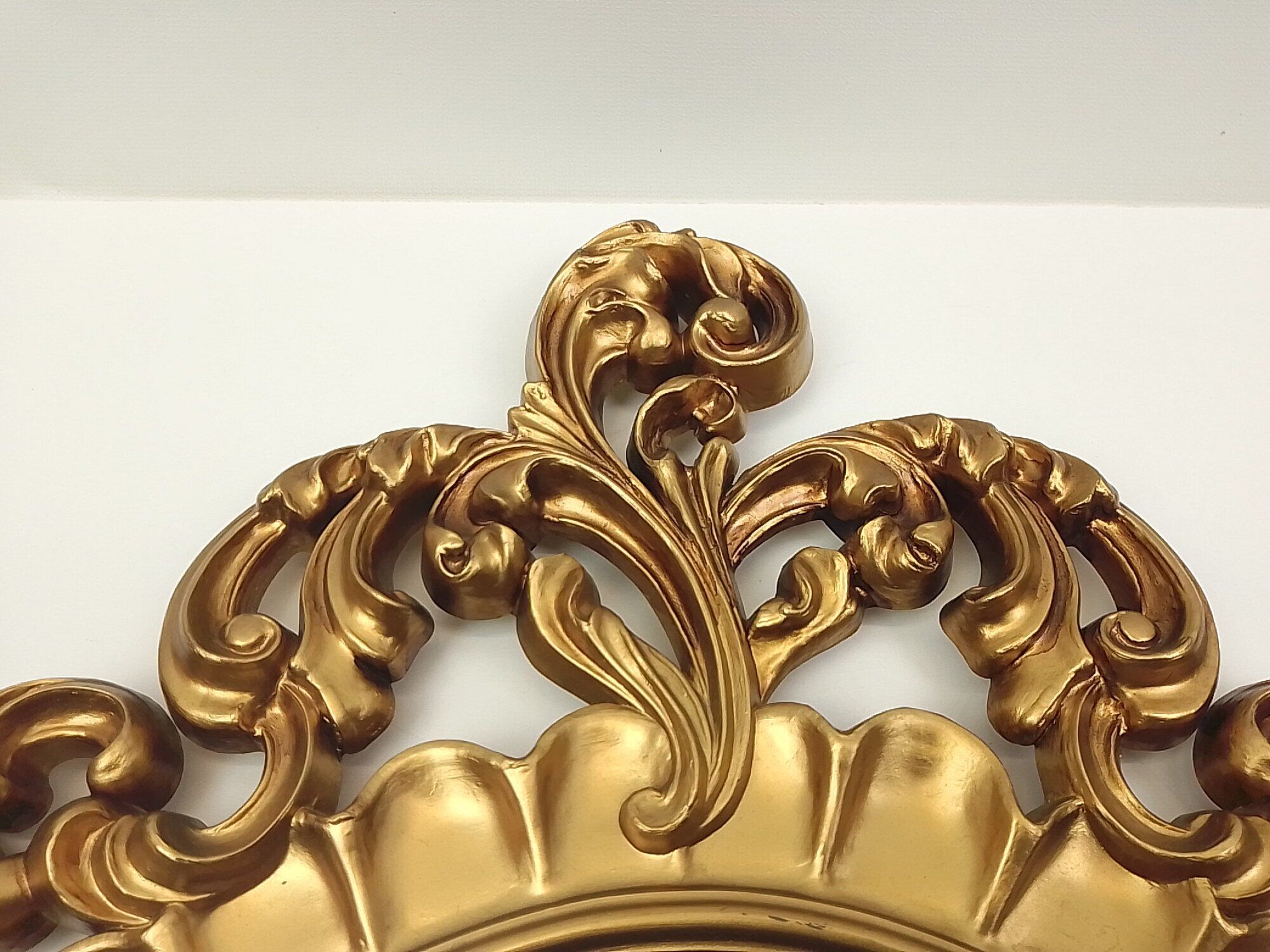 Baroque style mirror frame golden resin 55.5 cm X 36 cm