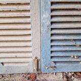 Pair of old wooden shutters