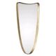 Free-form rearview mirror with brass outline - 60x30cm