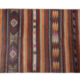 Turkish kilim runner with modern design, boho nomadic stair runner 80 x 512 cm
