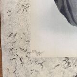 Lithograph "the beauty cat" Michelle Battut