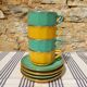Lot 4 grandes tasses bistrot porcelaine apilco yves deshoulières