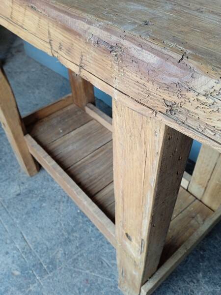 Workbench 100cm old solid wood
