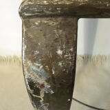 Artisanal brushed steel console