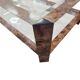 1980s coffee table in metal with walnut burl veneer.