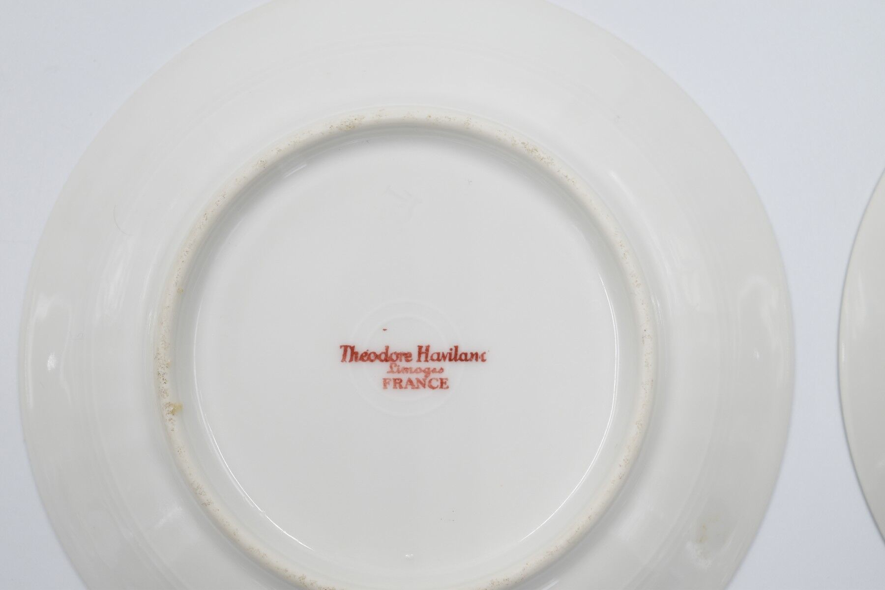 Three cups and under porcelain tea cups from Limoges Haviland barbed-wire décor