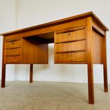 Vintage retro Danish mid-century teak desk by Bent Silberg Møbler 1960s