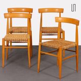 Set of 4 vintage wooden chairs produced by Krasna Jizba, 1960