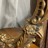 Rococo style mirror in wood and gilded stucco