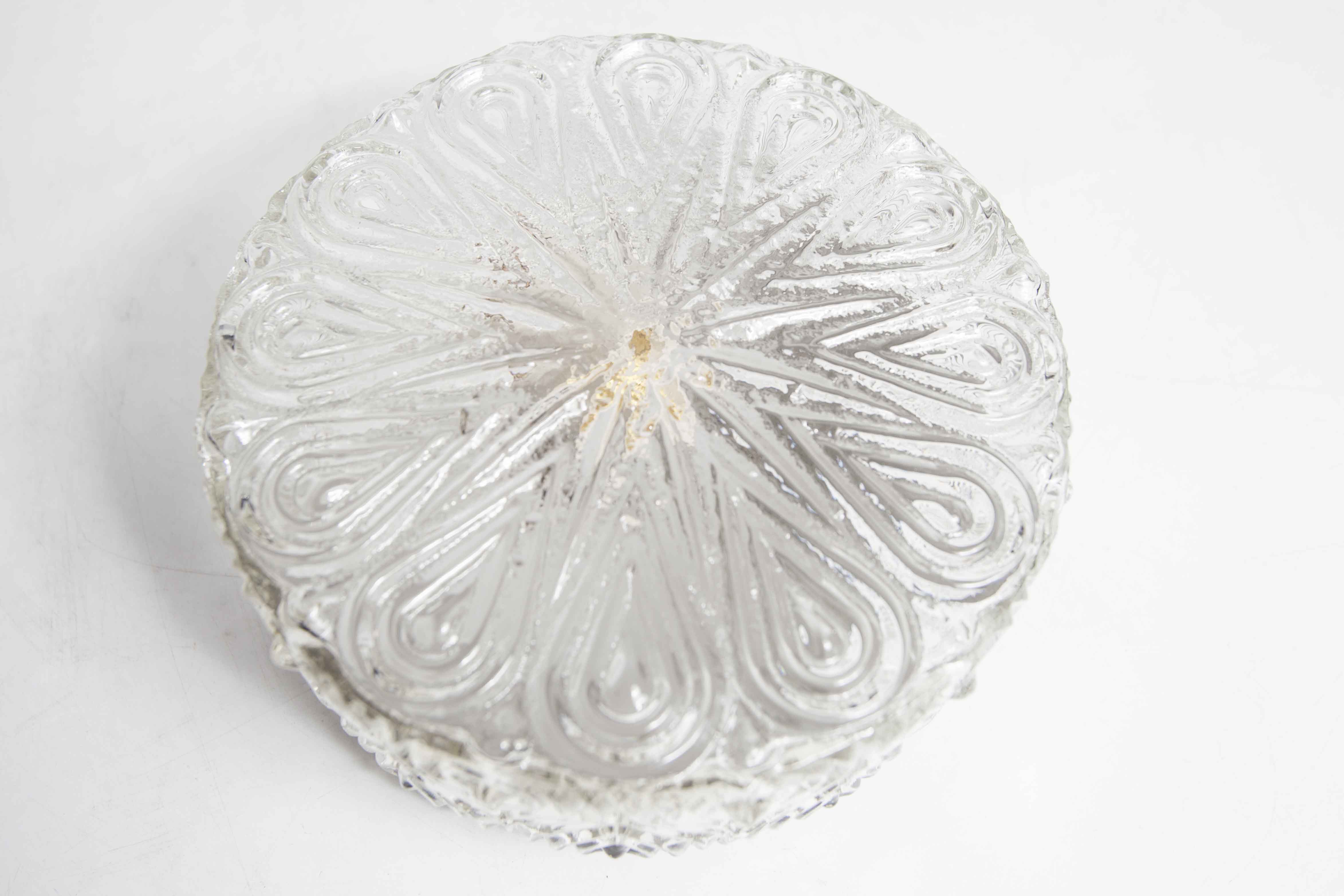 Set of 3 glass ceiling lamps 60