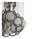 Lustre Disco Mid-Century by Gino Vistosi in chrome and Murano glass