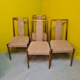 4 Vintage Teak Dining Chairs, 1950-60s