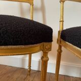 Pair of Louis XVI style flying chairs