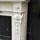 Louis XVI Style Fireplace in White Carrara Marble Circa 1880
