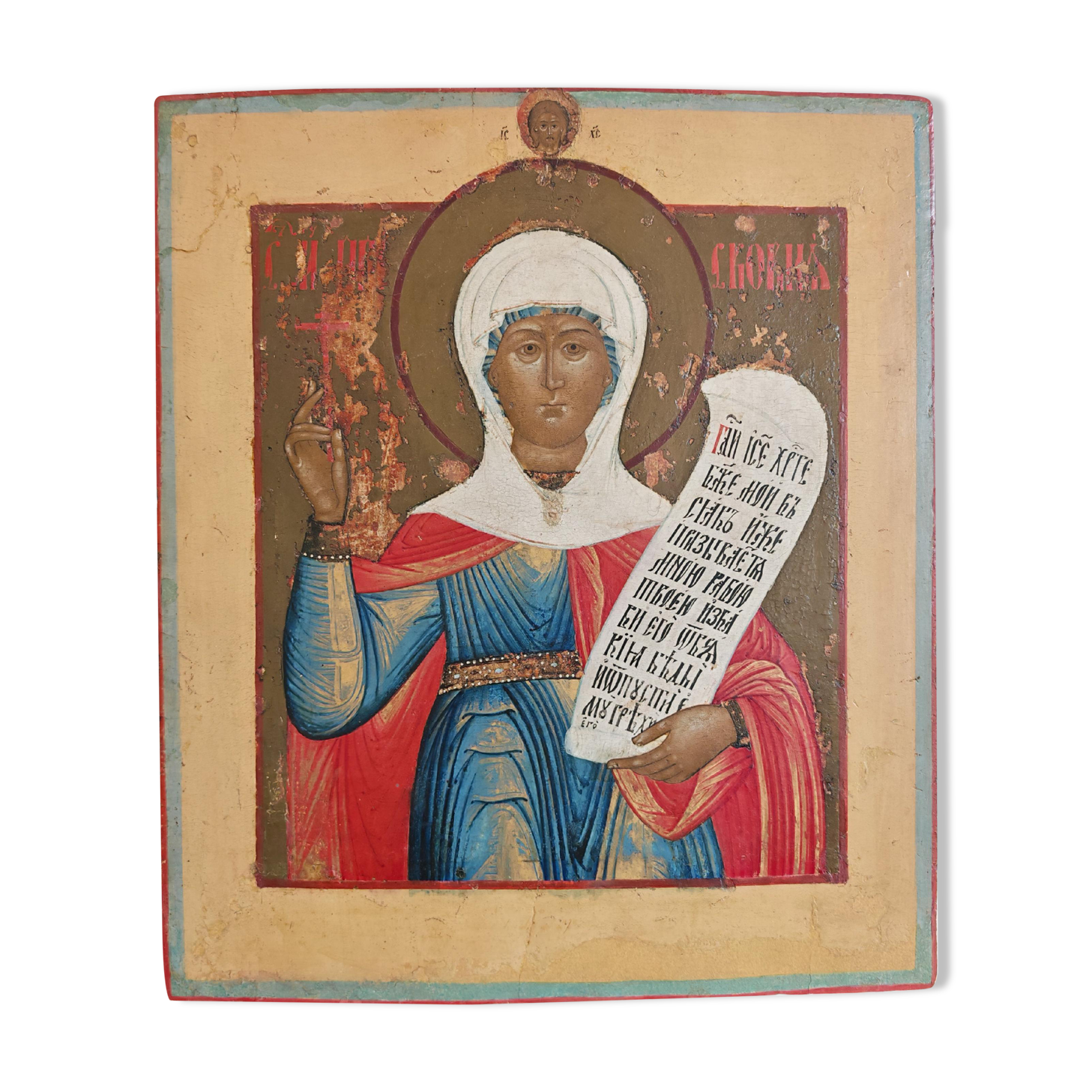 Icône orthodoxe antique Sainte Paraskeva, 19ème siècle