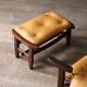Jangada lounge chair with ottoman in cognac leather by Jean Gillon, Brazil, 1960s