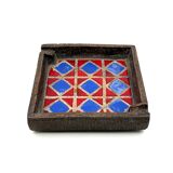 Mid-century space age ceramic ashtray, Aldo Londi Bitossi Italy 1970s