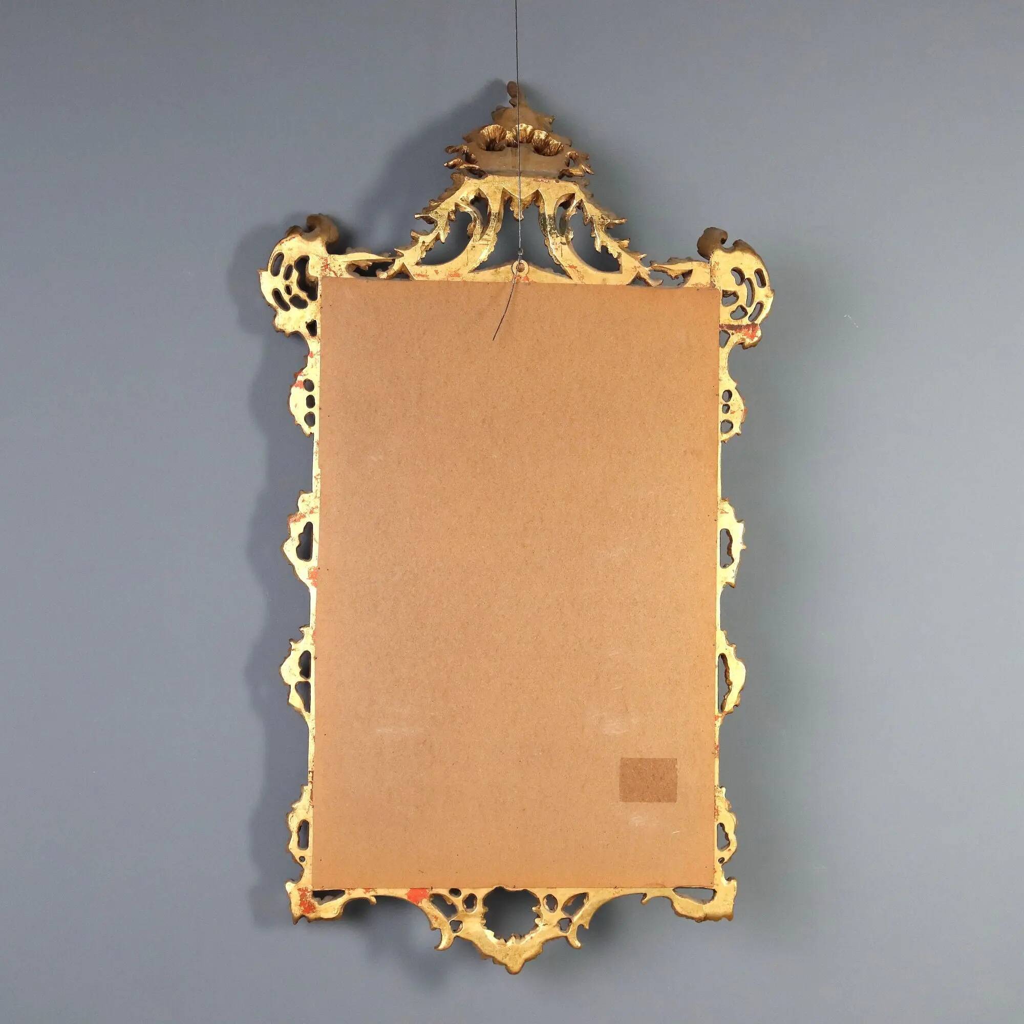 Antique carved and gilded wooden mirror, Italy, 20th century