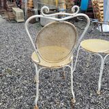 Paire de chaises de jardin en fer forgé