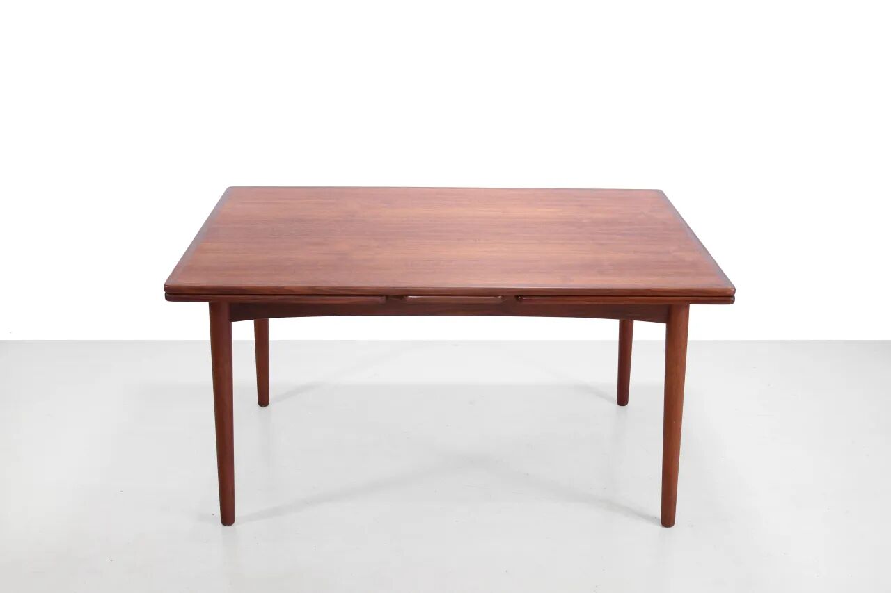 Vintage teak rectangular extendable dining table