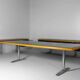 Warren Platner Large Leather Desk by Knoll International, 1973