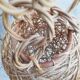 Suspension boule en file de rotin