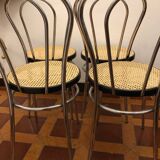 Set of 4 vintage chrome chairs