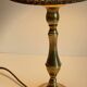 Solid brass lamp and antique lampshade