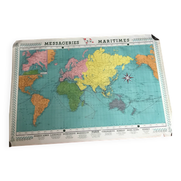 Large map of maritime shipping routes