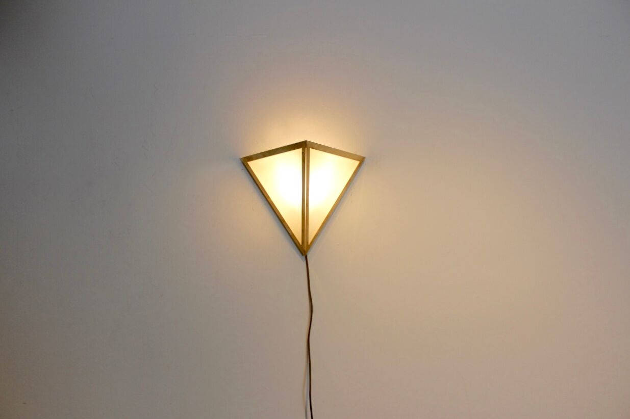 Ensemble d'ppliques de Glashütte Limburg  Allemagne 1970