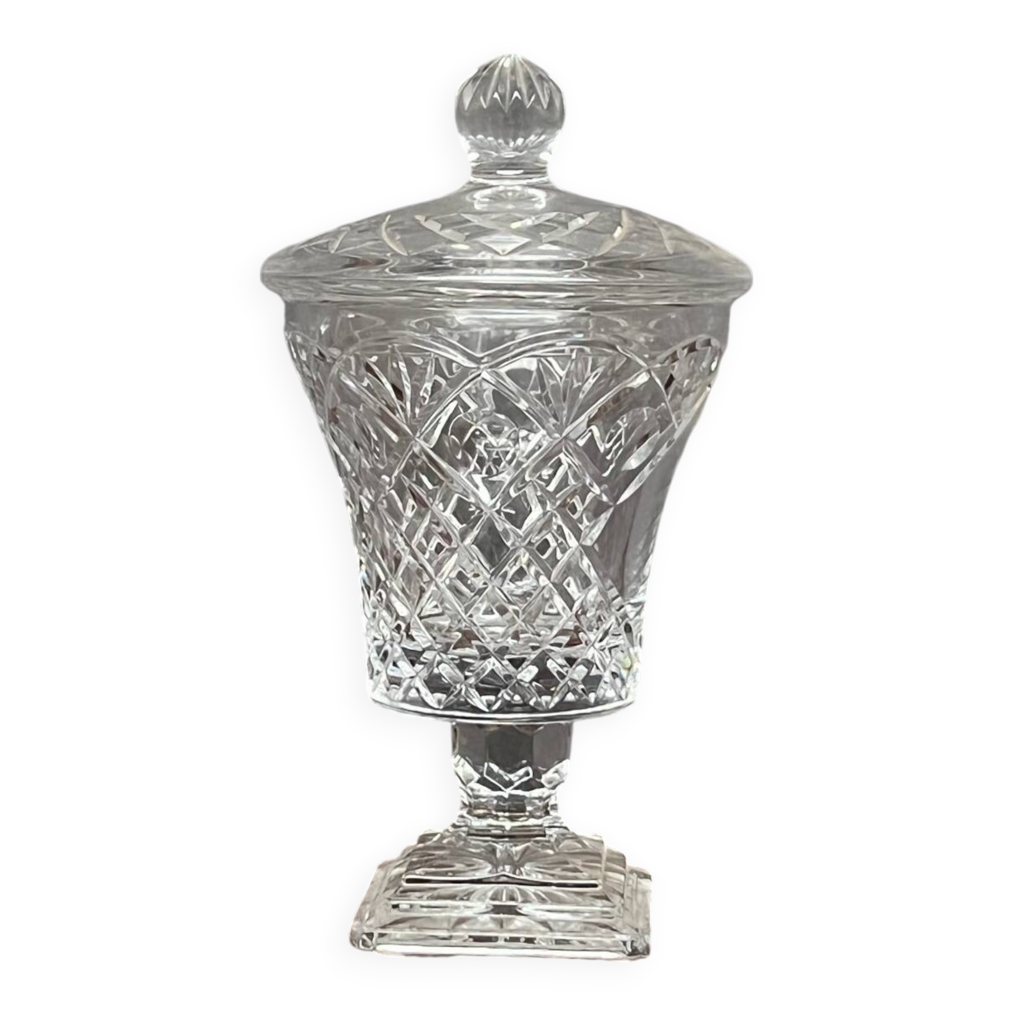Solid crystal candy box. 24% lead.